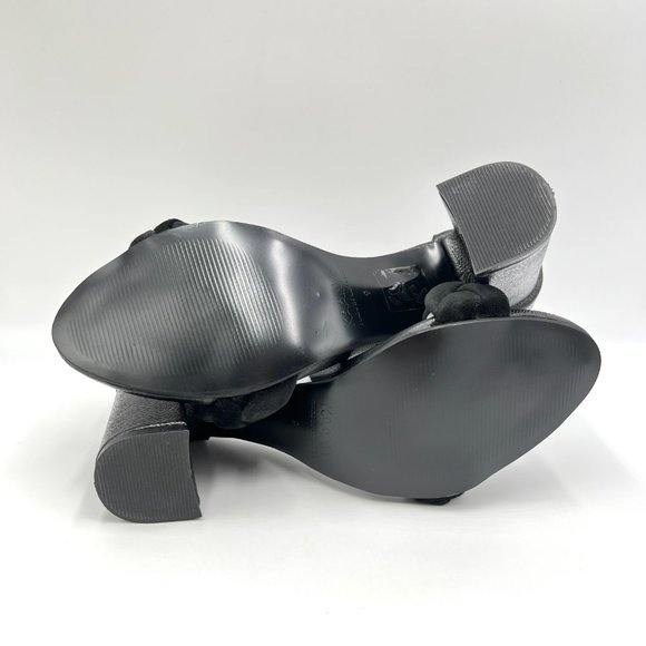 Kaanas‎ Womens Soho Chunky Velvet Braided Block Heel Sandals Heels Shoes 9M - Picture 8 of 13